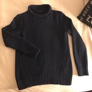 classic navy 1988 rollneck j crew sweater